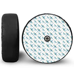 Watercolor Dragonfly Pattern Print Tire Cover With Camera Hole