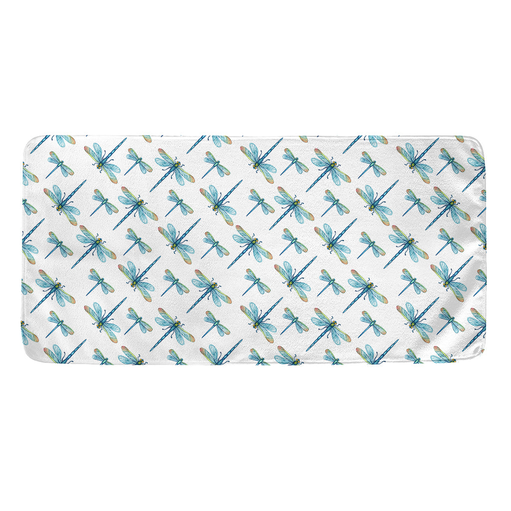 Watercolor Dragonfly Pattern Print Towel