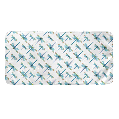 Watercolor Dragonfly Pattern Print Towel