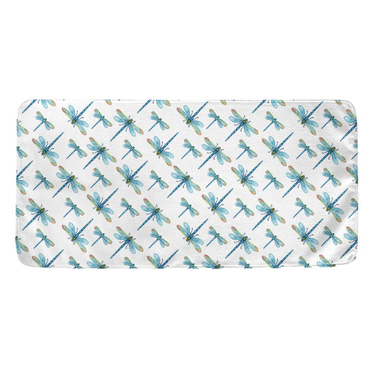 Watercolor Dragonfly Pattern Print Towel