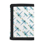 Watercolor Dragonfly Pattern Print Trifold Wallet