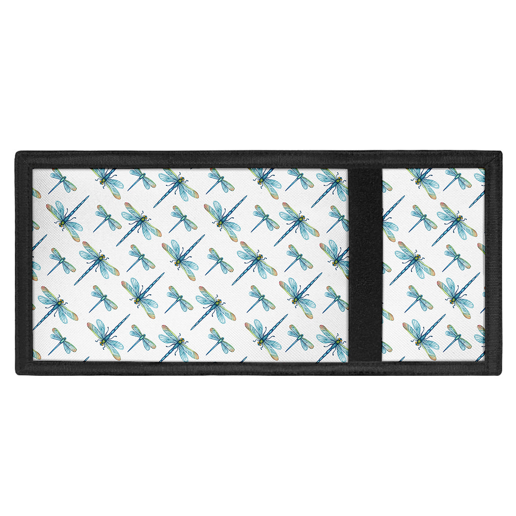 Watercolor Dragonfly Pattern Print Trifold Wallet