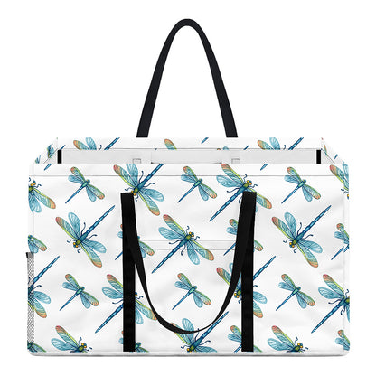Watercolor Dragonfly Pattern Print Utility Tote Bag