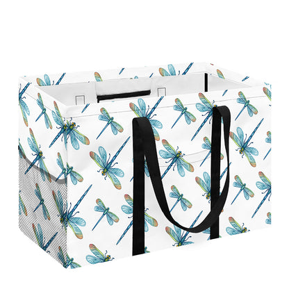 Watercolor Dragonfly Pattern Print Utility Tote Bag