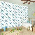Watercolor Dragonfly Pattern Print Wall Sticker