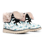 Watercolor Dragonfly Pattern Print Winter Boots