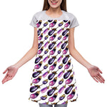 Watercolor Eggplant Pattern Print Adjustable Apron