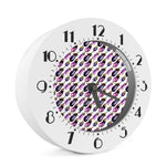 Watercolor Eggplant Pattern Print Alarm Clock