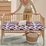 Watercolor Eggplant Pattern Print Baby Crib Sheet