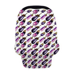 Watercolor Eggplant Pattern Print Baby Seat Cover
