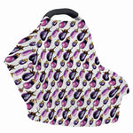 Watercolor Eggplant Pattern Print Baby Seat Cover