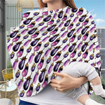 Watercolor Eggplant Pattern Print Baby Seat Cover