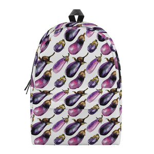 Watercolor Eggplant Pattern Print Backpack