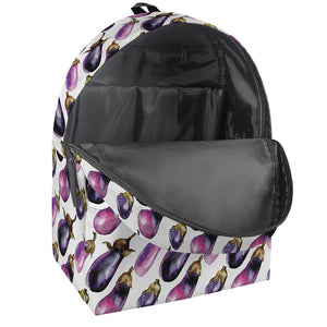 Watercolor Eggplant Pattern Print Backpack