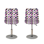 Watercolor Eggplant Pattern Print Bar Stool Covers