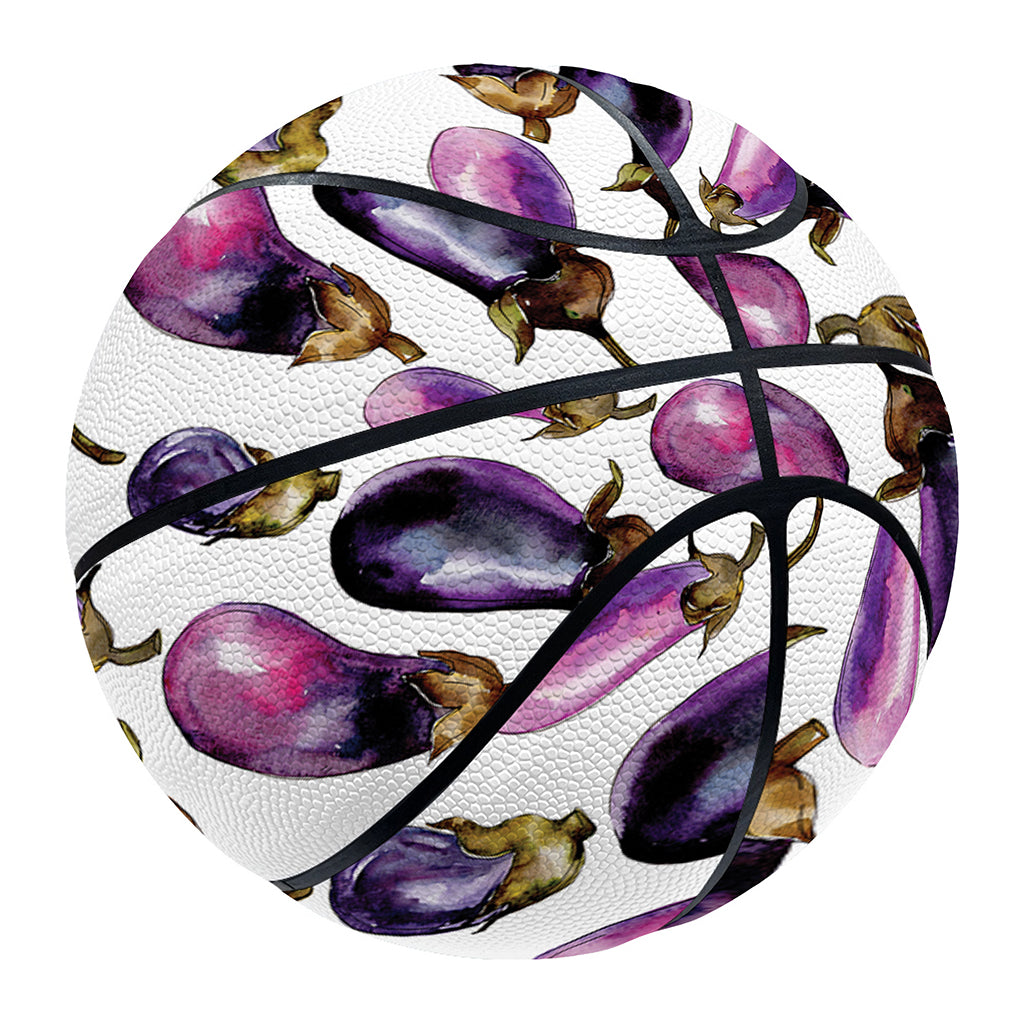 Watercolor Eggplant Pattern Print Basketball