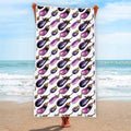 Watercolor Eggplant Pattern Print Beach Towel