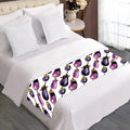 Watercolor Eggplant Pattern Print Bed Runner