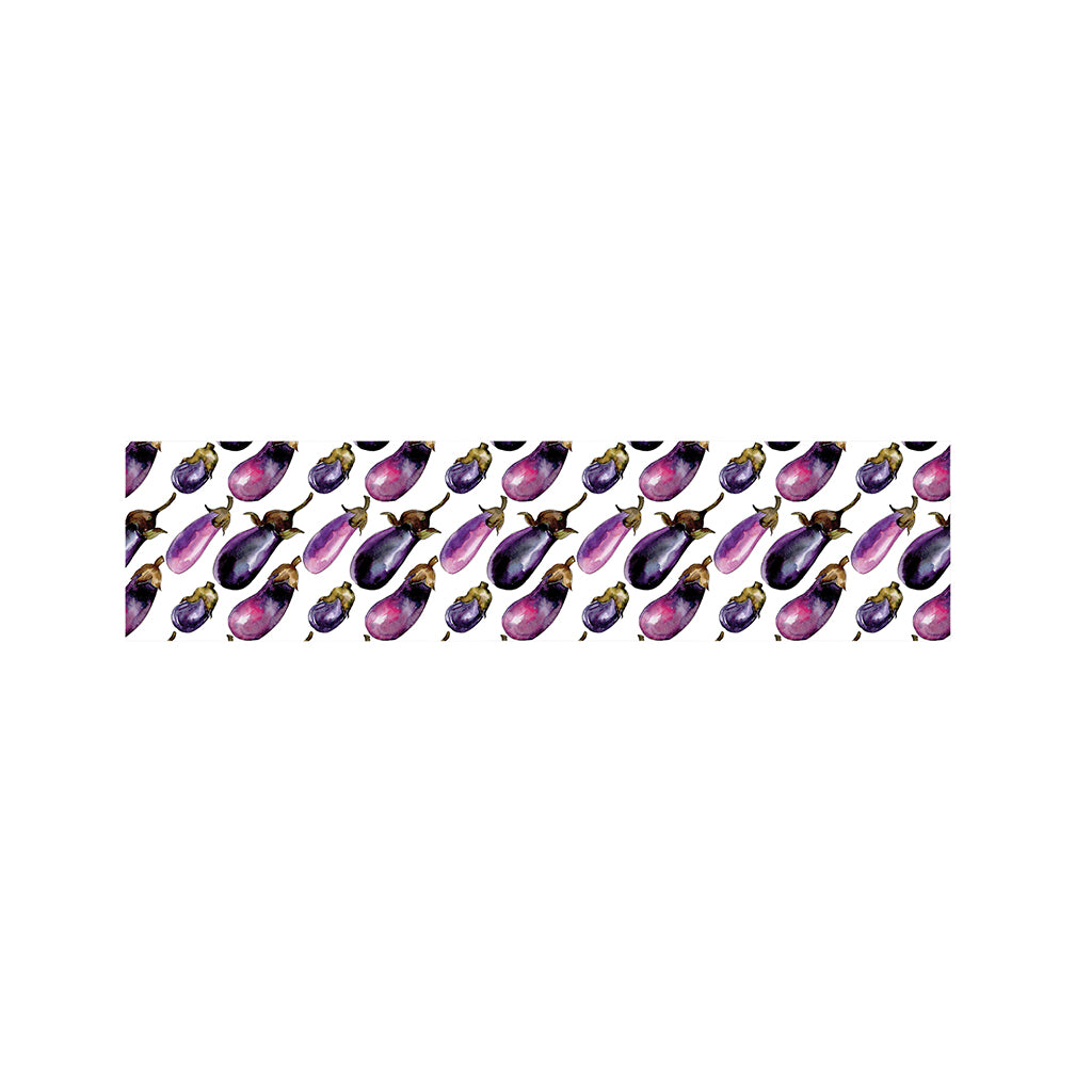 Watercolor Eggplant Pattern Print Bed Runner