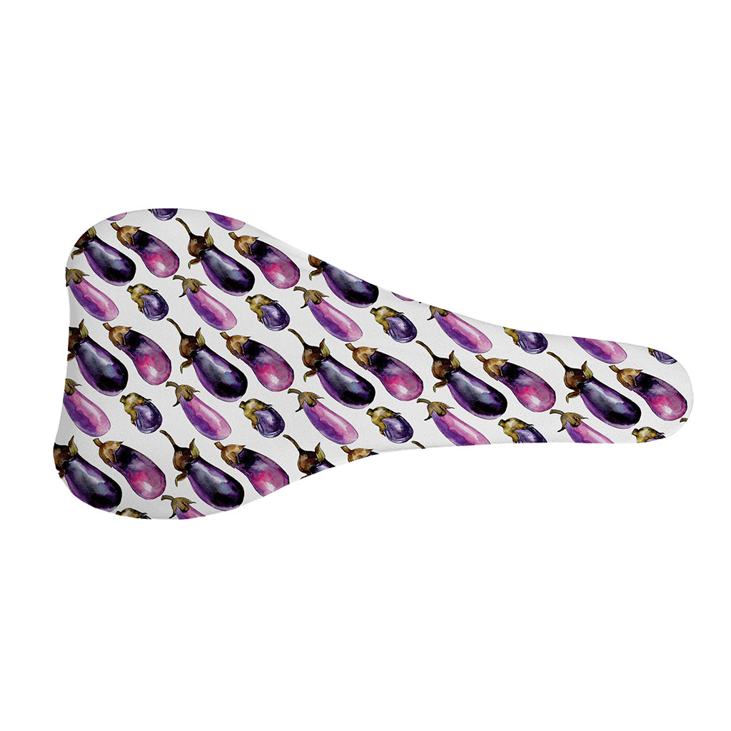 Watercolor Eggplant Pattern Print Bicycle Seat Cover