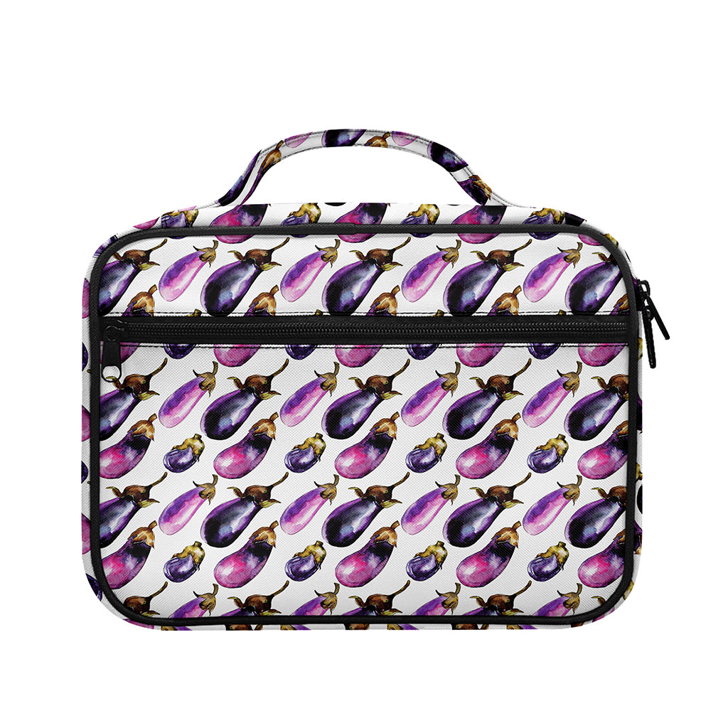 Watercolor Eggplant Pattern Print Briefcase Bible Bag
