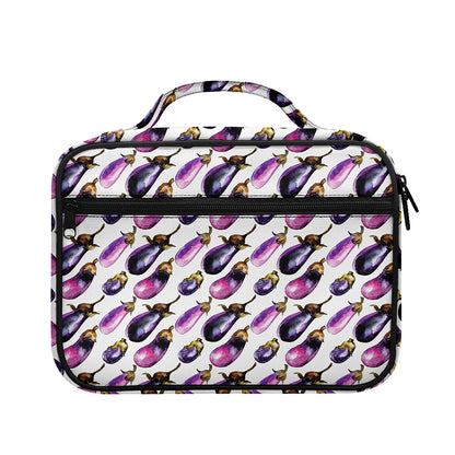 Watercolor Eggplant Pattern Print Briefcase Bible Bag