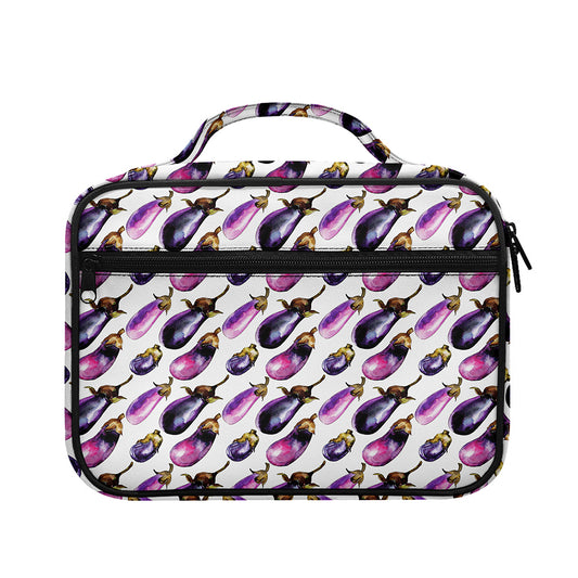 Watercolor Eggplant Pattern Print Briefcase Bible Bag