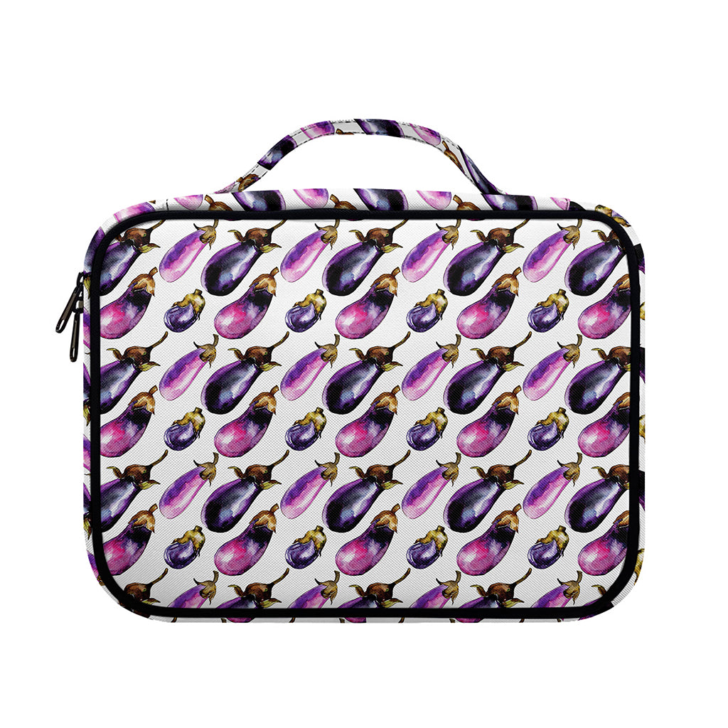 Watercolor Eggplant Pattern Print Briefcase Bible Bag