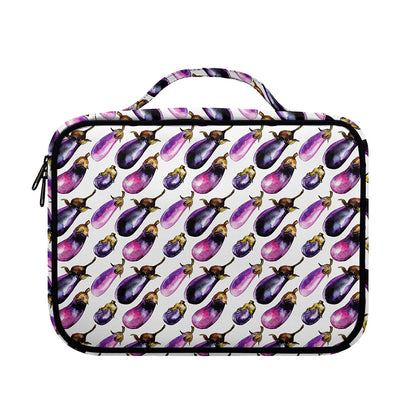 Watercolor Eggplant Pattern Print Briefcase Bible Bag
