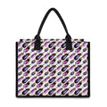 Watercolor Eggplant Pattern Print Canvas Tote Bag