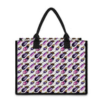 Watercolor Eggplant Pattern Print Canvas Tote Bag