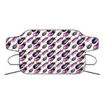 Watercolor Eggplant Pattern Print Car Windshield Snow Cover