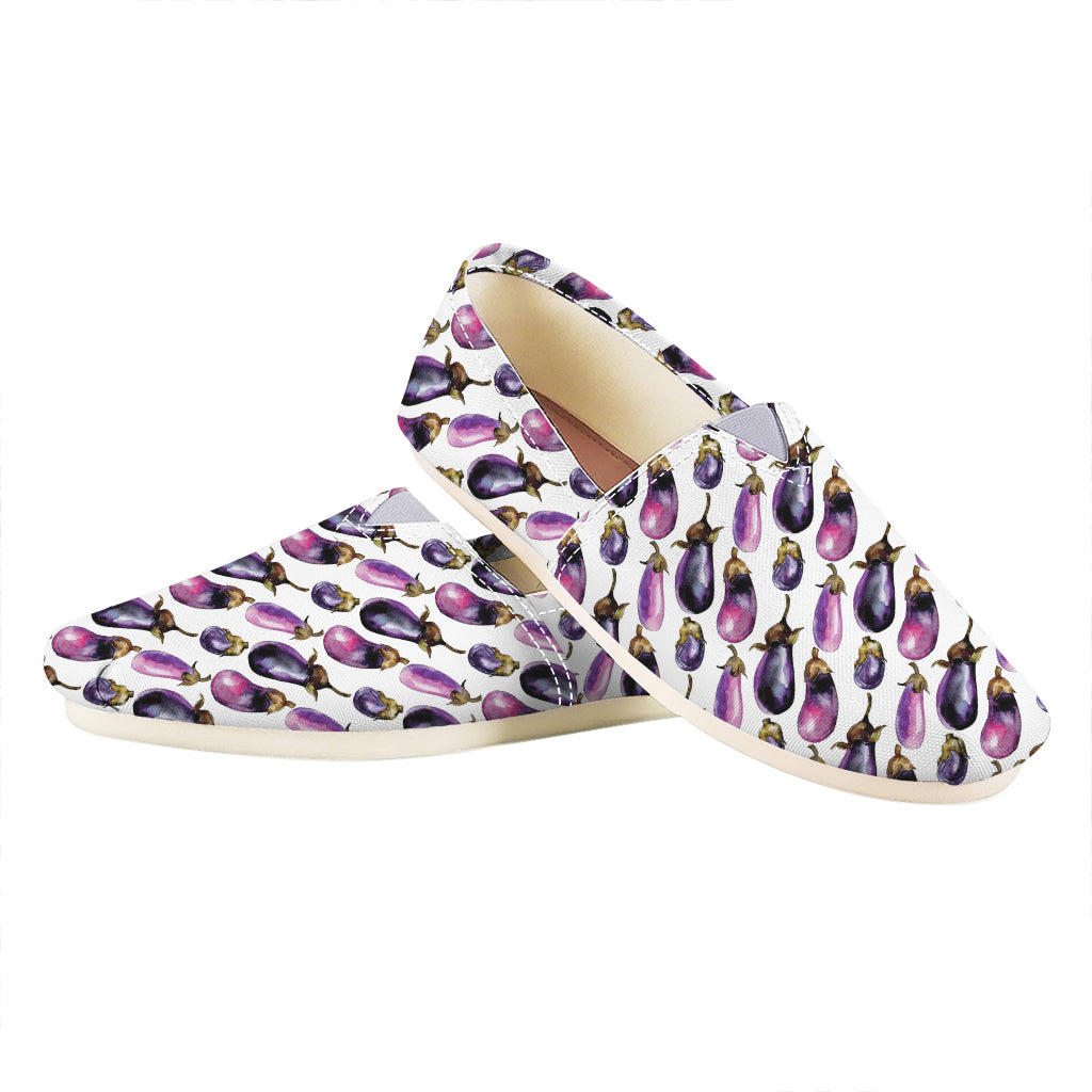 Watercolor Eggplant Pattern Print Casual Shoes