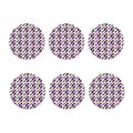 Watercolor Eggplant Pattern Print Coaster Set