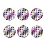Watercolor Eggplant Pattern Print Coaster Set