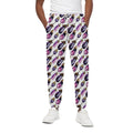 Watercolor Eggplant Pattern Print Cotton Sweatpants