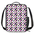 Watercolor Eggplant Pattern Print Crossbody Lunch Bag