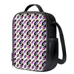 Watercolor Eggplant Pattern Print Crossbody Lunch Bag