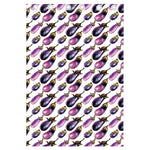 Watercolor Eggplant Pattern Print Curtain