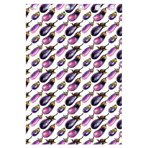 Watercolor Eggplant Pattern Print Curtain