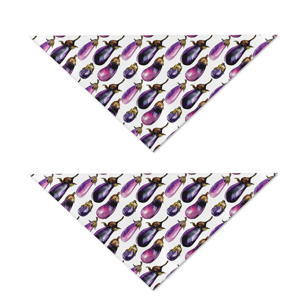 Watercolor Eggplant Pattern Print Dog Bandana