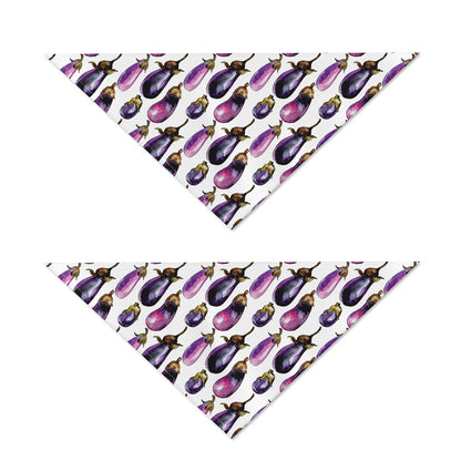 Watercolor Eggplant Pattern Print Dog Bandana
