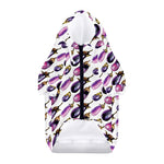 Watercolor Eggplant Pattern Print Dog Zip Up Hoodie