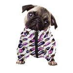 Watercolor Eggplant Pattern Print Dog Zip Up Jacket