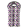 Watercolor Eggplant Pattern Print Double Neoprene Wine Tote