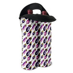 Watercolor Eggplant Pattern Print Double Neoprene Wine Tote