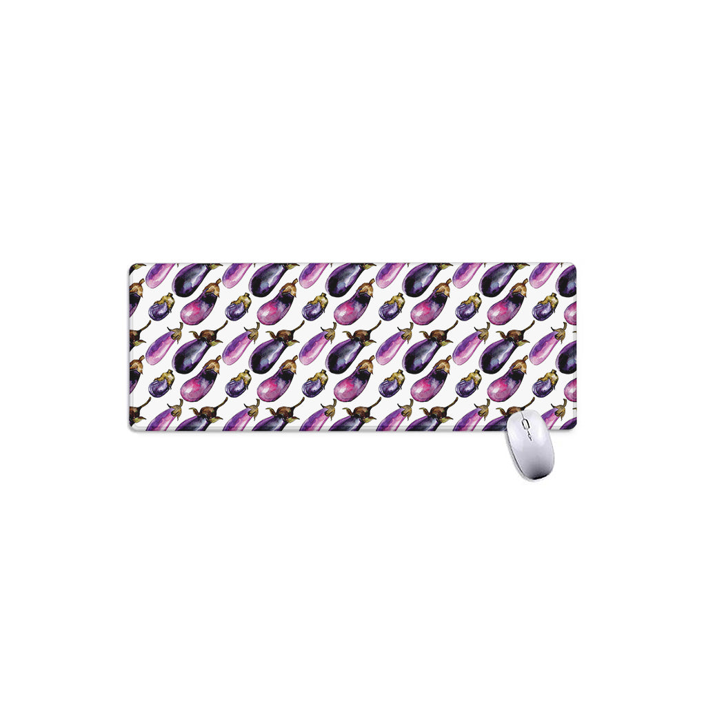 Watercolor Eggplant Pattern Print Extended Mouse Pad