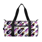 Watercolor Eggplant Pattern Print Gym Bag