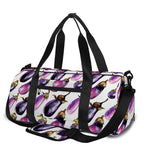 Watercolor Eggplant Pattern Print Gym Bag