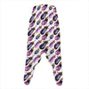 Watercolor Eggplant Pattern Print Hammer Pants